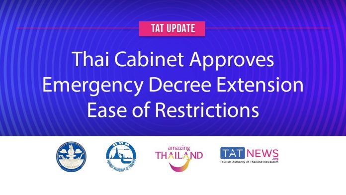 Tat Update: Cabinet Approves One Month Emergency Decree Extension, Ease Of