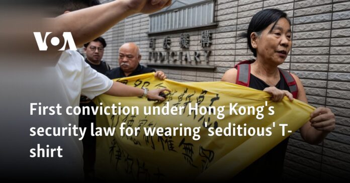 First conviction under Hong Kong's security law for wearing 'seditious' T-shirt